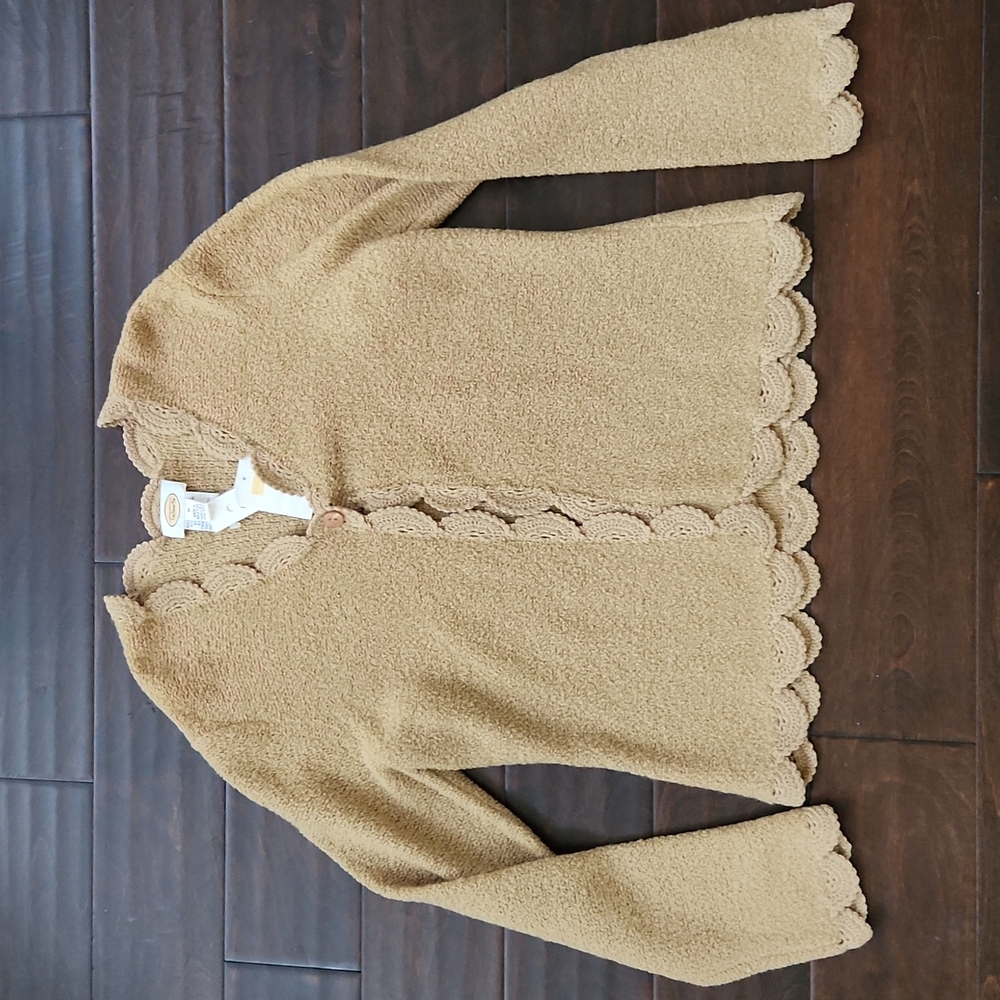 🔥Talbots light brown open sweater NWT 2
